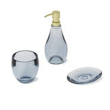 Umbra Droplet Zahnputzbecher Denim Zahnbürstenhalter Mundbecher und Becher für Make-Up Pinsel aus Acrylglas