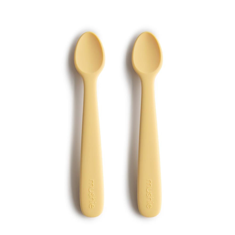 Mushie Silikon-Babylöffel 2erSet, Daffodil, BPA-frei