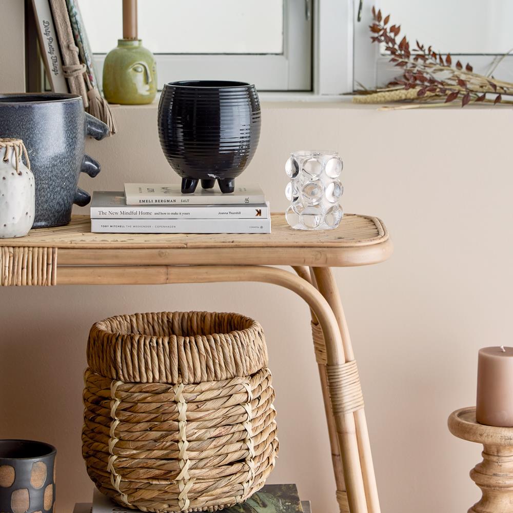Bloomingville Noore Sockel natur H46 cm aus Mangoholz – handgeschnitzter Holzsockel für Wohnzimmer
