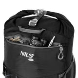 NILS CAMP Trekkingrucksack Kjolen 40L in Schwarz - Outdoor Rucksack mit Belüftung & Regenhülle