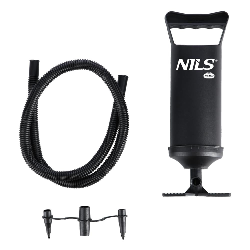 NILS CAMP Luftpumpe Handpumpe für Luftmatratze, Camping Strand Freizeit Outdoor