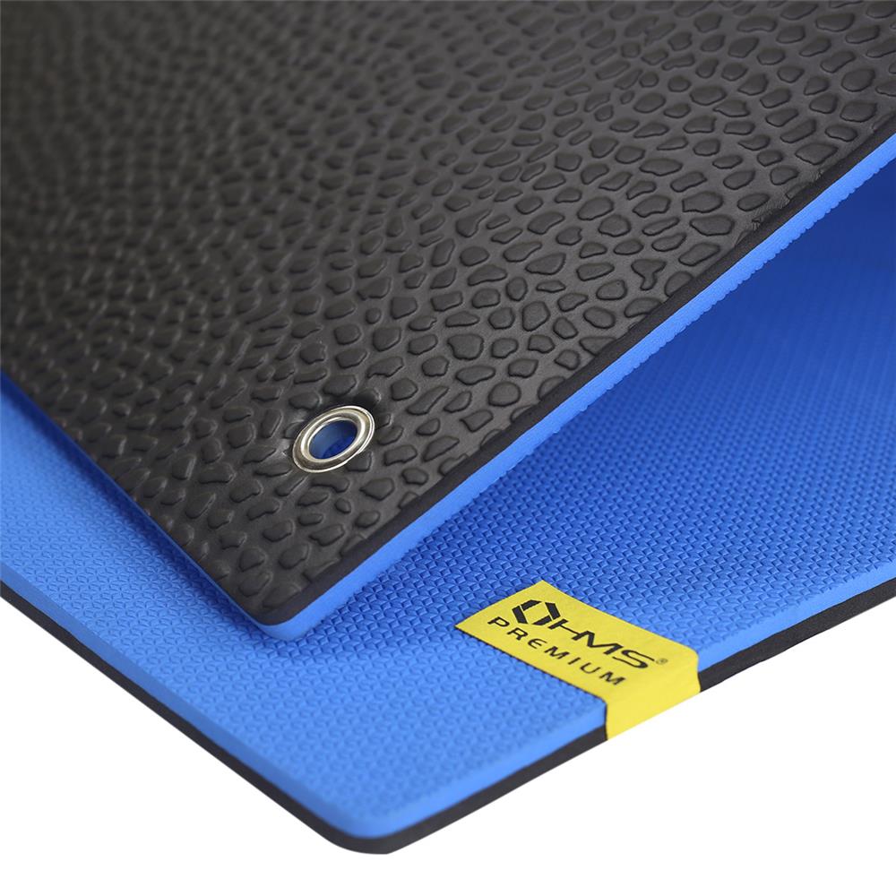 HMS Premium MFK03 Fitnessmatte 180x60 cm 15 mm Blau/Schwarz