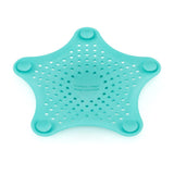Umbra Starfish Abfluss Haarfänger mit Saugnäpfen, Silikon Abflusssieb, in Türkis