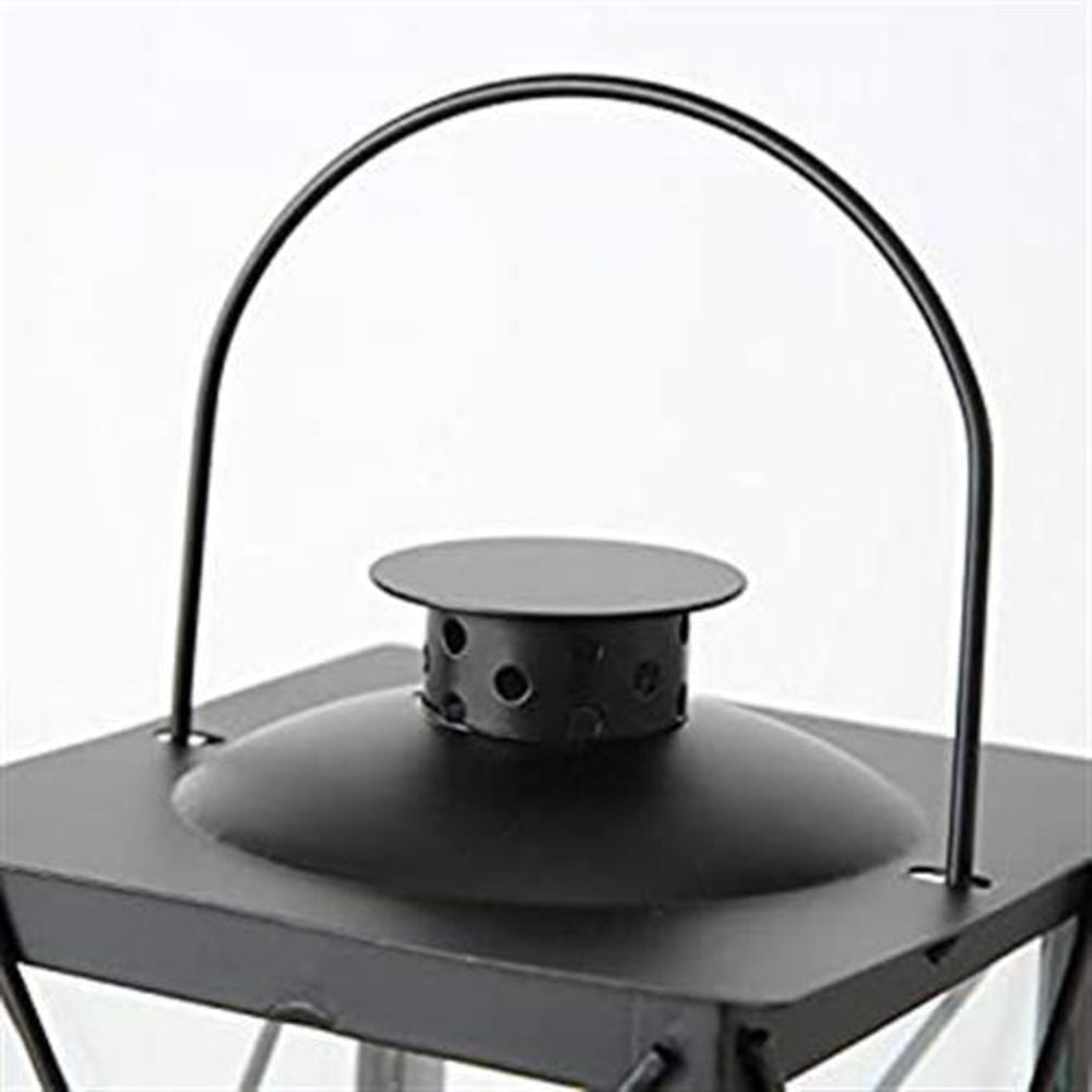 BOLTZE Laterne Farol 30cm Schwarz Metall Windlicht Kerzenhalter Landhaus-Design