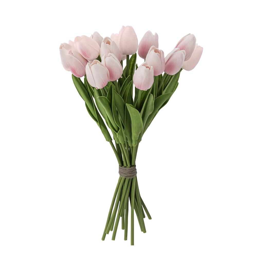 Bloomingville Tulip Blumenstrauß Tulpen in Rosa Kunstblumen Deko Strauß 32 cm
