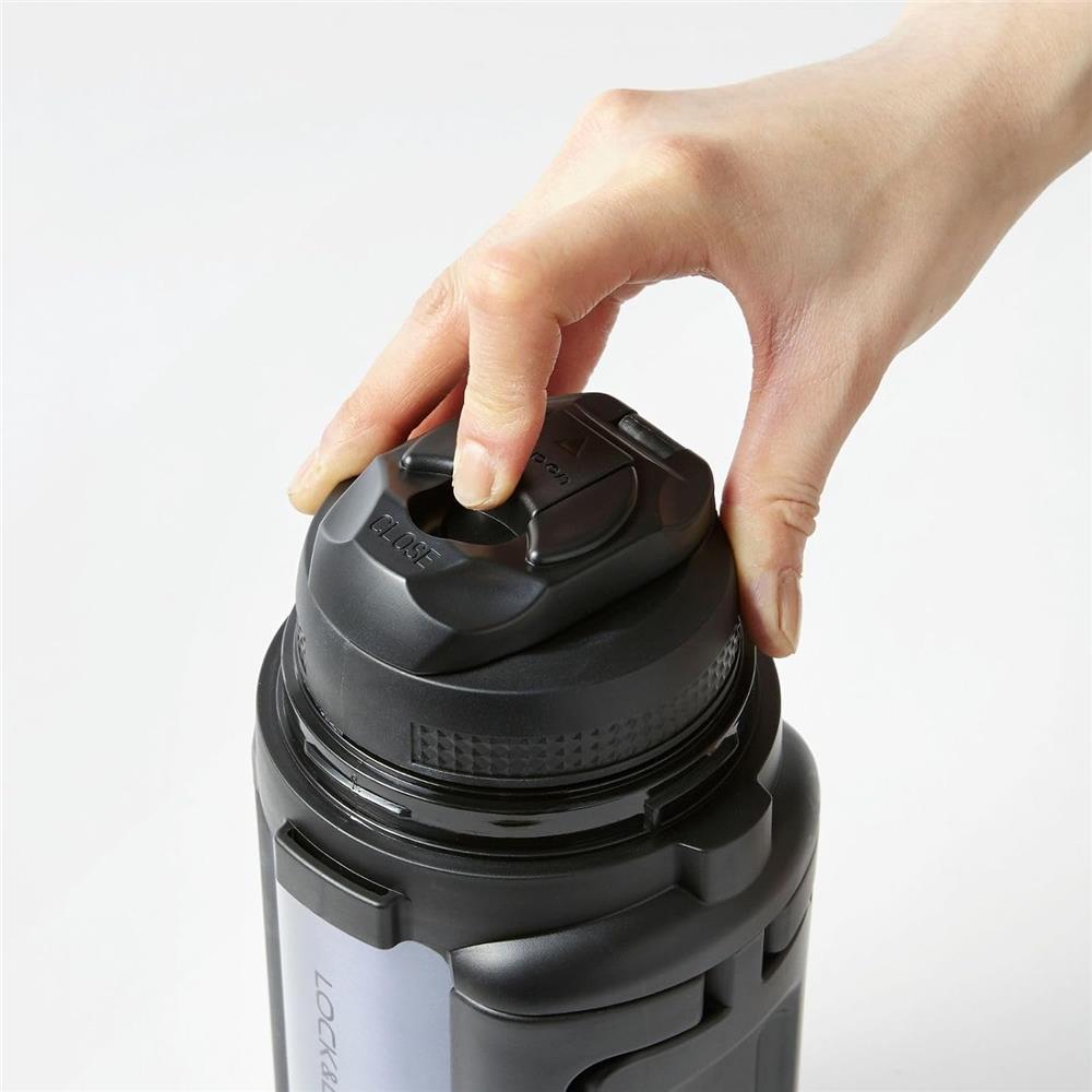 LocknLock Isolierkanne 1,5 L Blau - Thermoskanne Edelstahl mit Becher & Tragegurt
