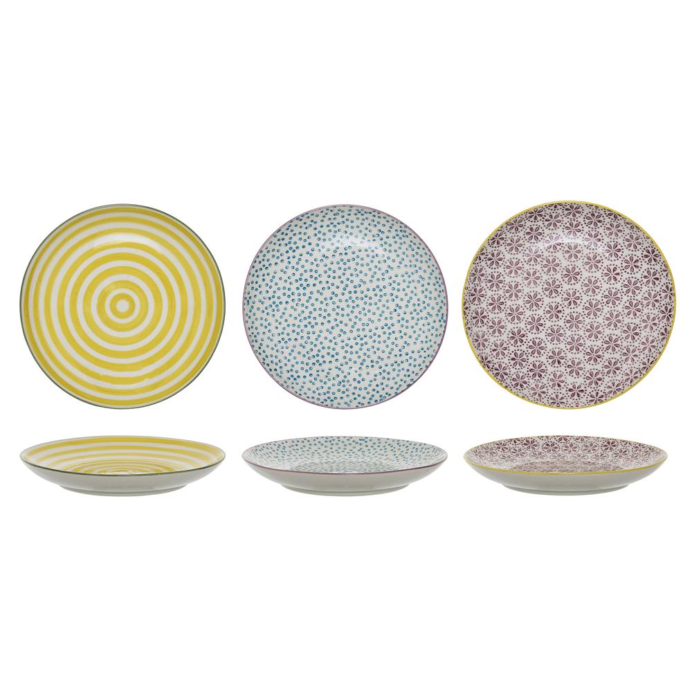 Bloomingville Patrizia Teller, 3er Set, 16cm, Steingut, dänisches Design