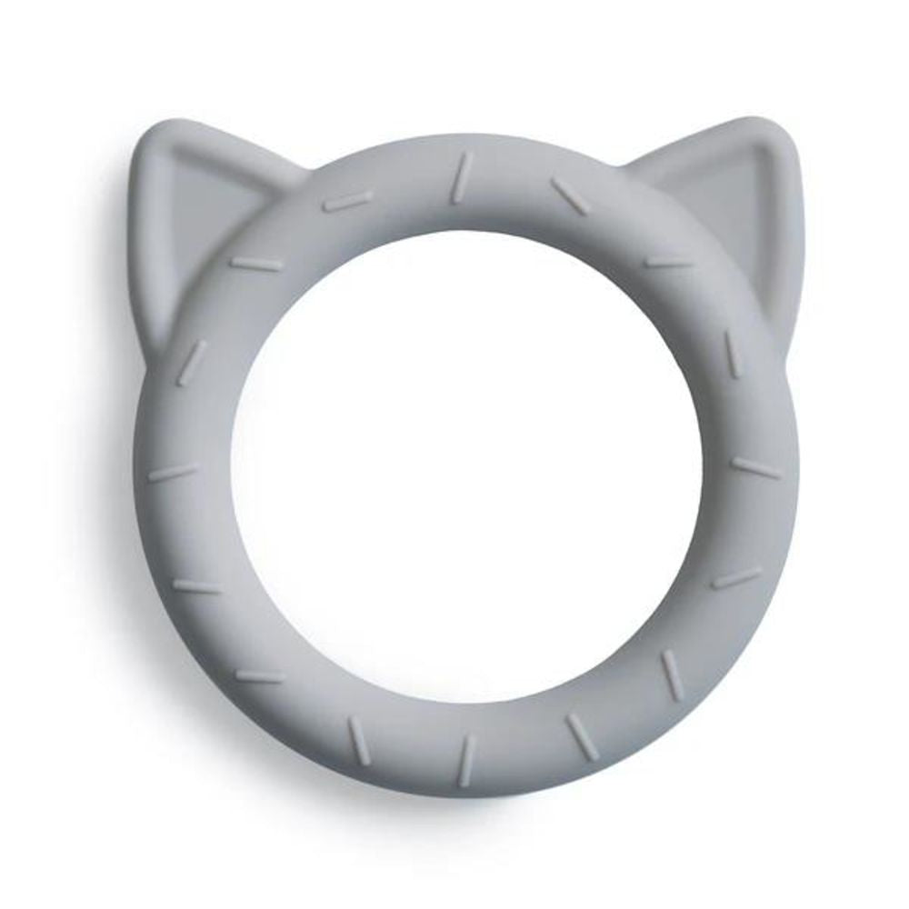 Mushie Beißring Katze, Stone, aus Silikon, BPA-frei