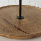 BOLTZE Etagere Kabir 35cm 2-stöckig Holz mit Griff für Dekoration Elegantes Skandinavisch Design