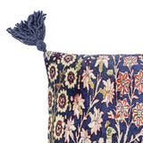 Bloomingville Adya Kissen 50x35 cm bunt - Dekokissen mit Pfauenmuster & Quasten