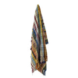 Bloomingville Elmy Decke Bunt mit recycelter Baumwolle L160xW130 cm – bunte Baumwolldecke