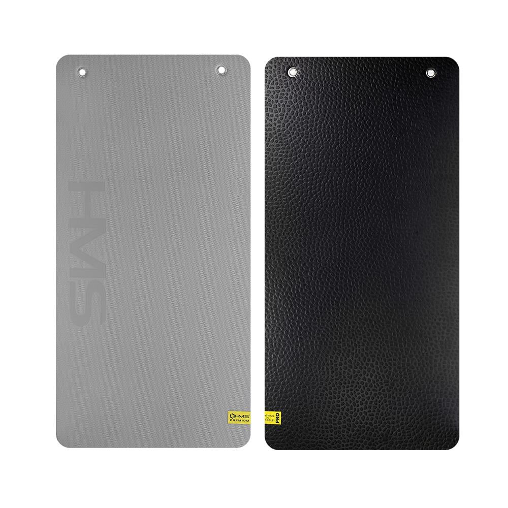 Fitnessmatte 110x55 cm 15 mm Grau/Schwarz | HMS Premium MFK01