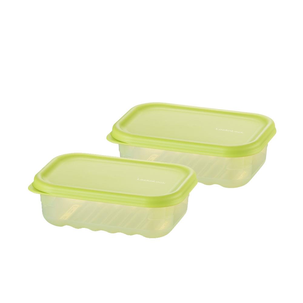 LocknLock Fresh Block Frischhaltedosen 330 ml 2er Set - Vorratsdose für Obst & Gemüse