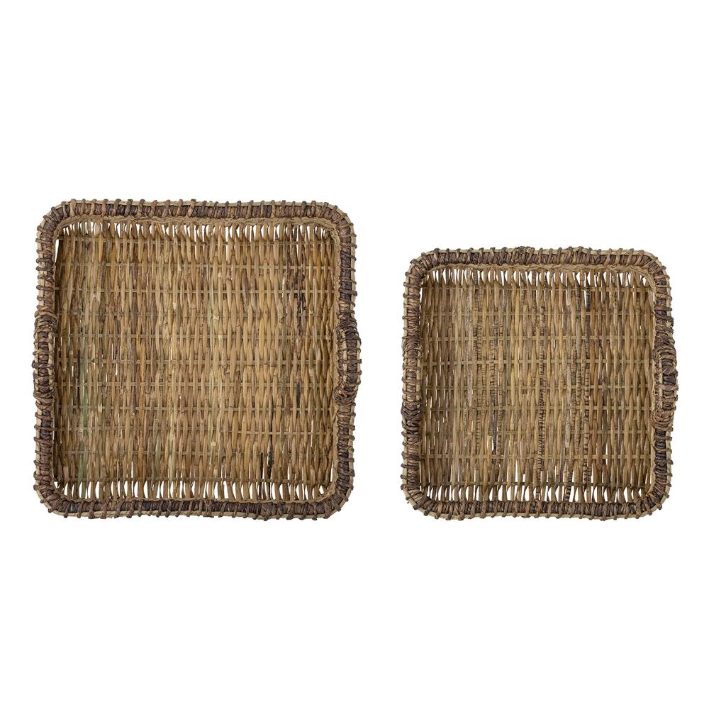 Bloomingville Todi Korb 2er Set Palmblatt Bambus 42 x 16 x 46 cm