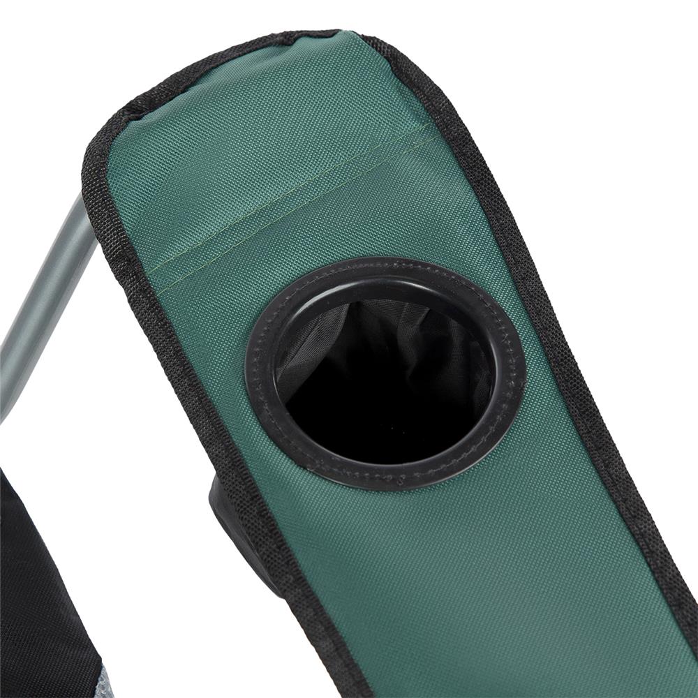 NILS CAMP Campingstuhl Grün - großer gepolsterter Klappstuhl mit Armlehnen für Camping & Garten
