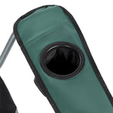 NILS CAMP Campingstuhl Grün - großer gepolsterter Klappstuhl mit Armlehnen für Camping & Garten