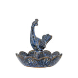 Bloomingville Kali Schale Blau Steingut Blumendekor 10cm