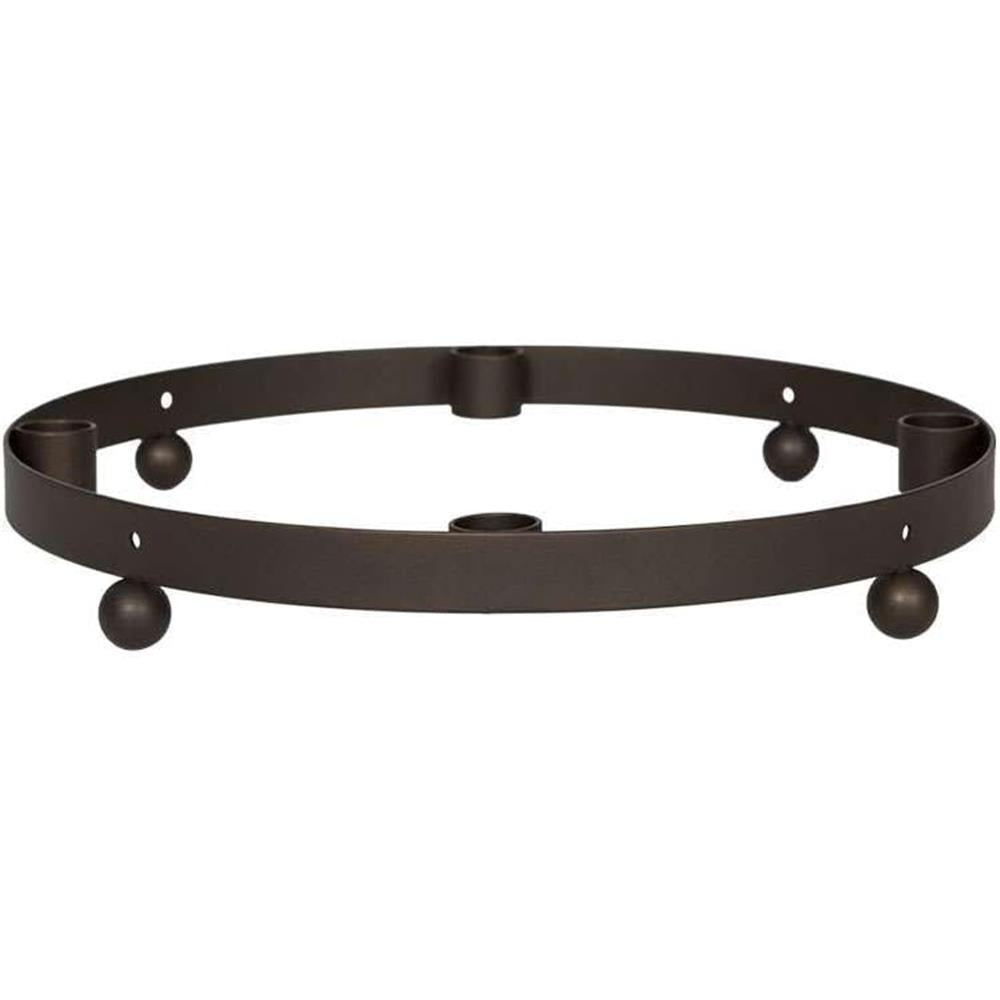 OYOY Perle Adventskerzenhalter – Rund, Ø 31,5, aus gebräuntem Messing beschichtetem Metall