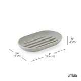 Umbra Touch Seifenschale, ovale Seifenablage mit Soft Touch Finish, in Grau