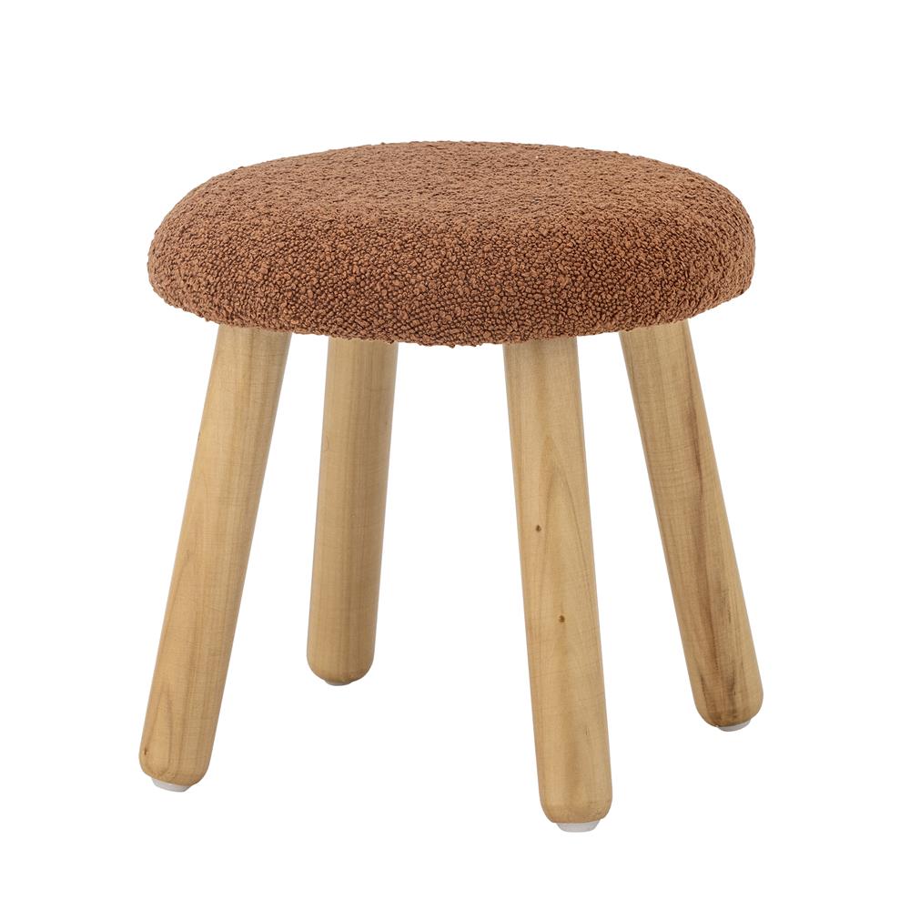 Bloomingville MINI Aksel Hocker Braun 30x29 cm, Kinderzimmer, dänisches Design