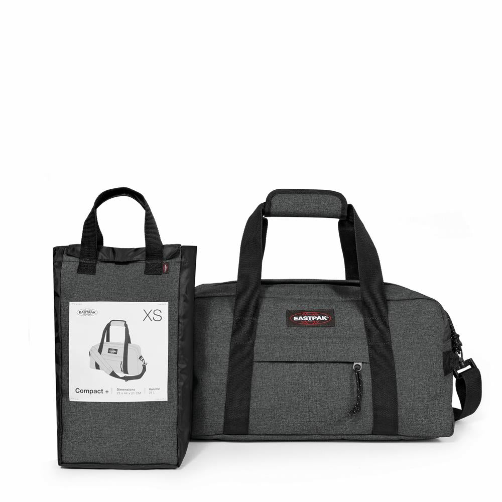 Eastpak COMPACT +, Kleine Reisetasche, Black Denim (grau), 24L