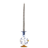 Bloomingville Phila Kerzenhalter Blau Glas D11xH17 cm Deko
