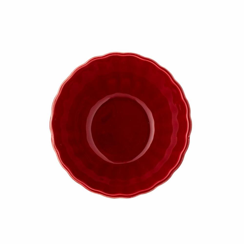 Bloomingville Latina Schale, Rot, Steingut, 400 ml, dänisches Design
