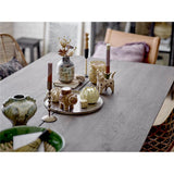 Bloomingville Mamie Kerzenhalter 2er Set – handbemaltes Steingut, warmes Braun