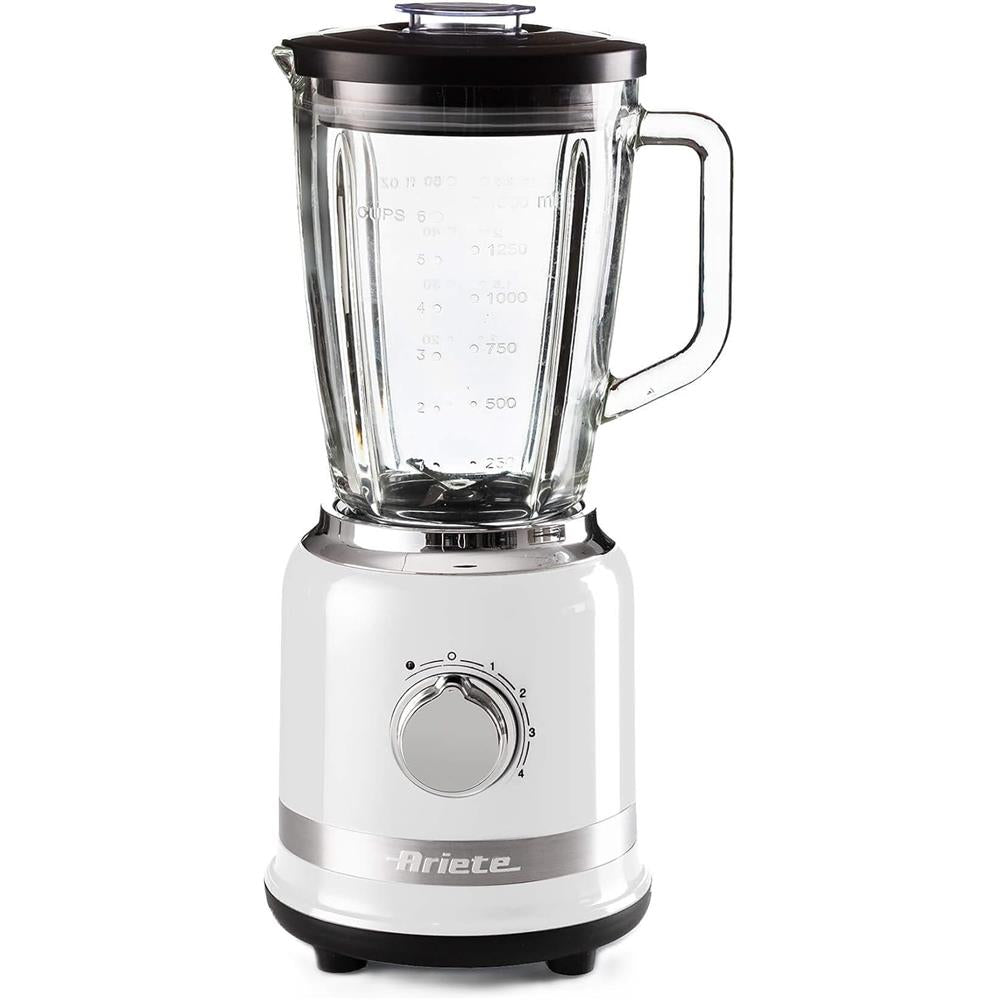 Ariete Moderna Standmixer, Weiß, Glasbehälter 1,5L, Smoothie Maker, Modernes Design