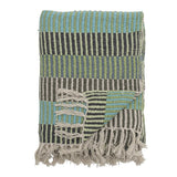 Bloomingville Isnel Decke blau recycelte Baumwolle 160x130 cm