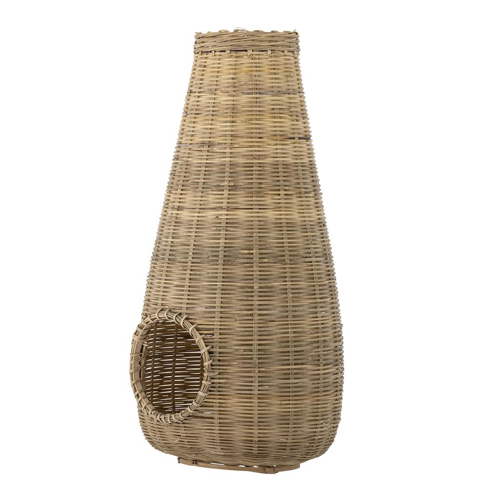 Bloomingville Ottine Laterne Natur Bambus D24xH50 cm – große geflochtene Laterne