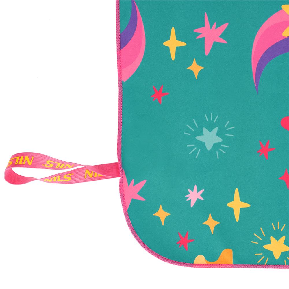 NILS Mikrofaser Kinderhandtuch 160x80 cm Stars - leichtes Handtuch für Camping, Strand & Schule