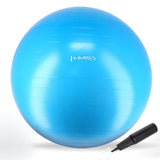 Gymnastikball 75 cm Azurblau mit Luftpumpe für Pilates und Fitness | HMS YB01N
