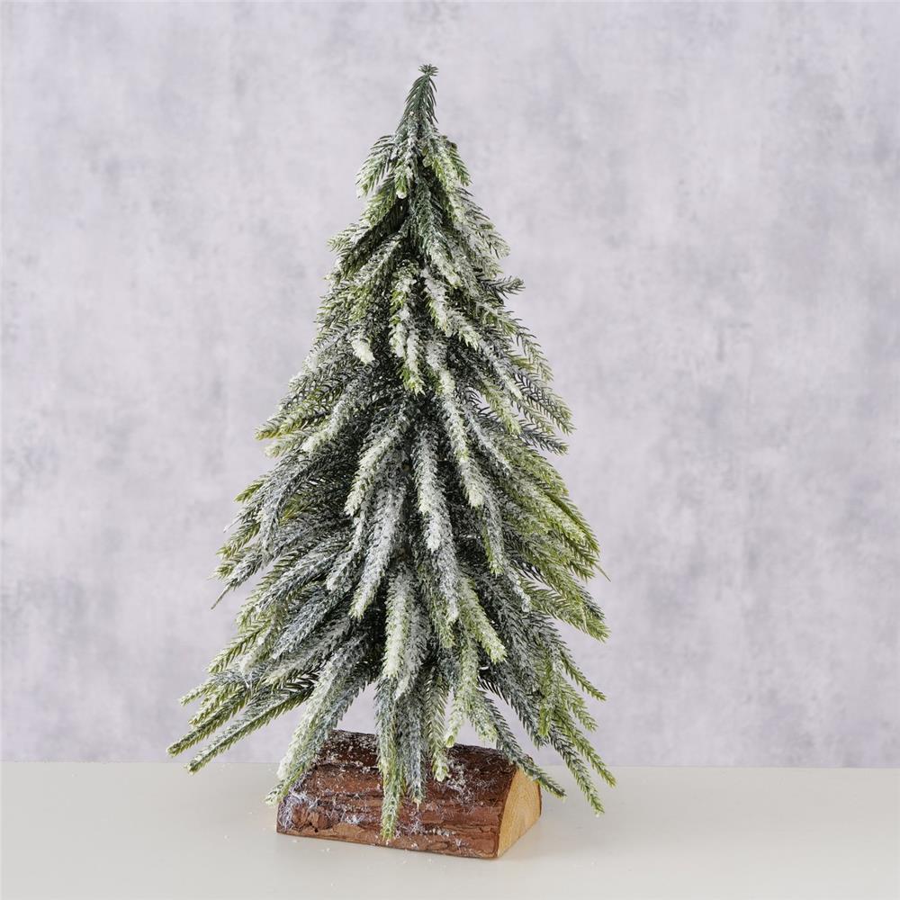 BOLTZE Weihnachtsbaum Tanni – Dekobaum aus Spießtanne & Kunststoff, beschneit, 33 cm hoch