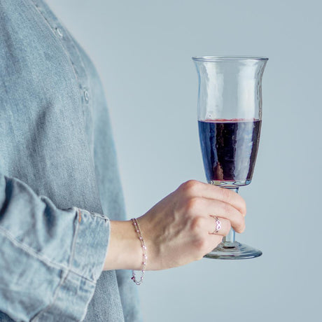 Bloomingville Asha Weinglas Klar Recyceltes Glas D7,5xH20 cm 4er Set – elegantes Weinglas