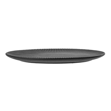 Bloomingville Neri Teller, Schwarz, 29cm, Steingut, dänisches Design