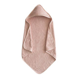 Mushie Baby-Kapuzenhandtuch, Blush, aus 100% Bio-Baumwolle