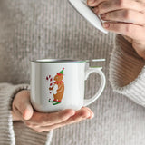Bloomingville Valentin Tasse mit Deckel und Teesieb – mit Weihnachtsmotiv eines Bären, dänisches Design