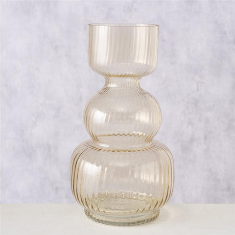 BOLTZE Vase Gianna 27cm Glas Gelb Modernes Design