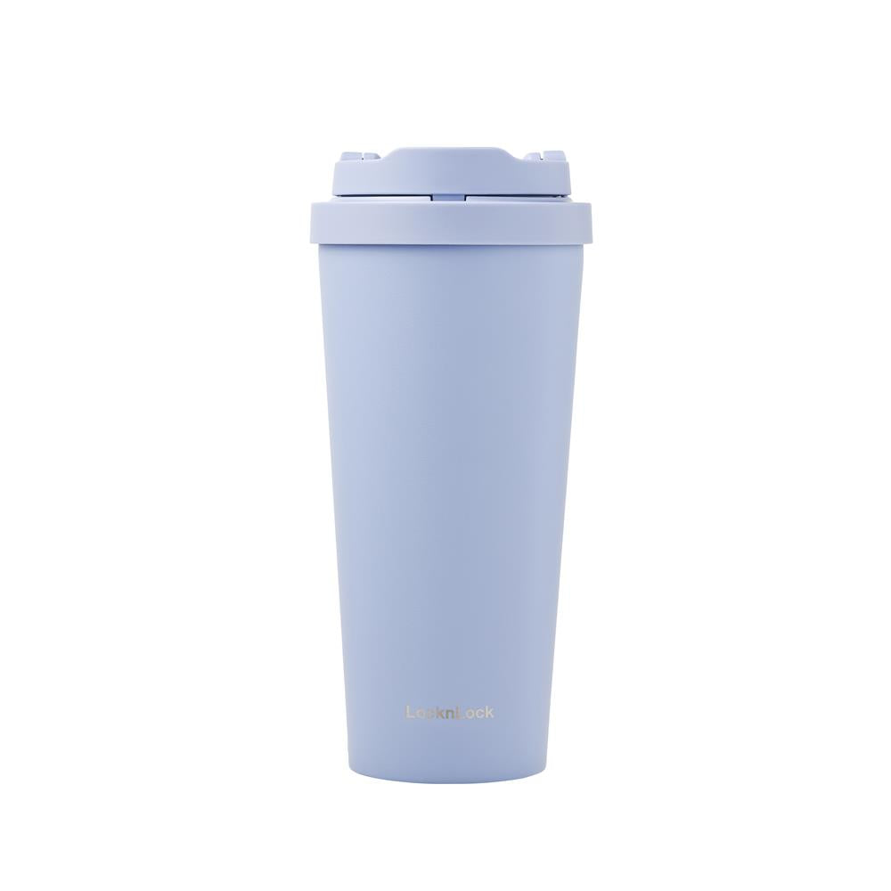 LocknLock One-Touch Clip Thermobecher 550 ml Blau - Isolierbecher To Go Edelstahl