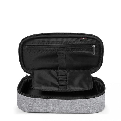 Eastpak Federmäppchen OVAL XL SINGLE Sunday Grey (grau), große Federmappe, Federtasche