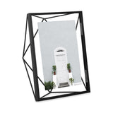 Umbra Prisma Geometrischer Bilderrahmen 13x18 cm Schwarz Moderner stylischer Fotorahmen zum Aufhängen oder Aufstellen