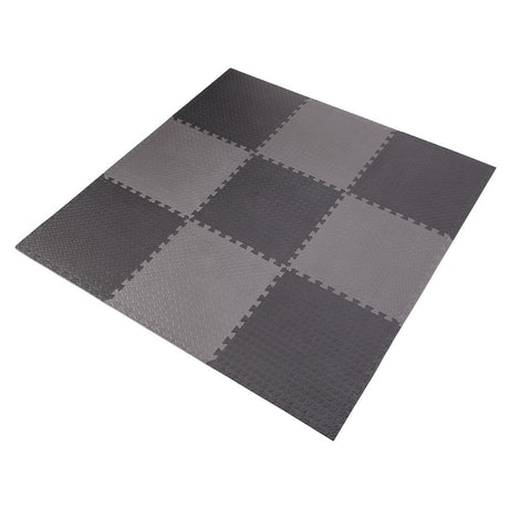 Puzzle‑Matte Fitness Unterlegmatte 9‑teilig 12 mm Dunkelgrau | HMS Premium MP12