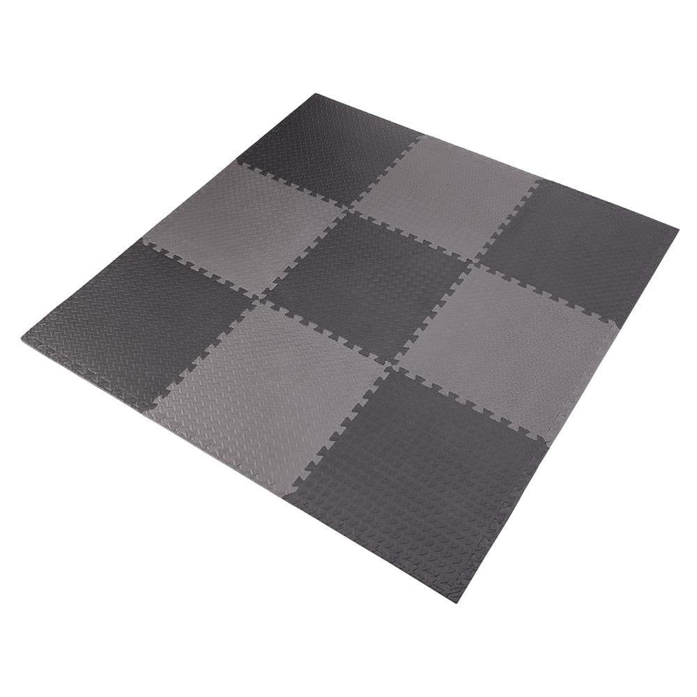 HMS Premium MP12 Puzzle‑Matte Fitness Unterlegmatte 9‑teilig 12 mm Dunkelgrau
