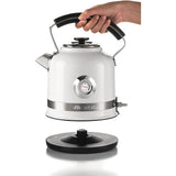 Ariete Moderna Wasserkocher, Weiß, 1,7L, Edelstahlgehäuse, 2000W, Modernes Design