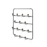 Umbra Estique Multifunktionale Türgarderobe mit 14 Haken, Türhaken ohne Bohren, Wandgarderobe in Schwarz