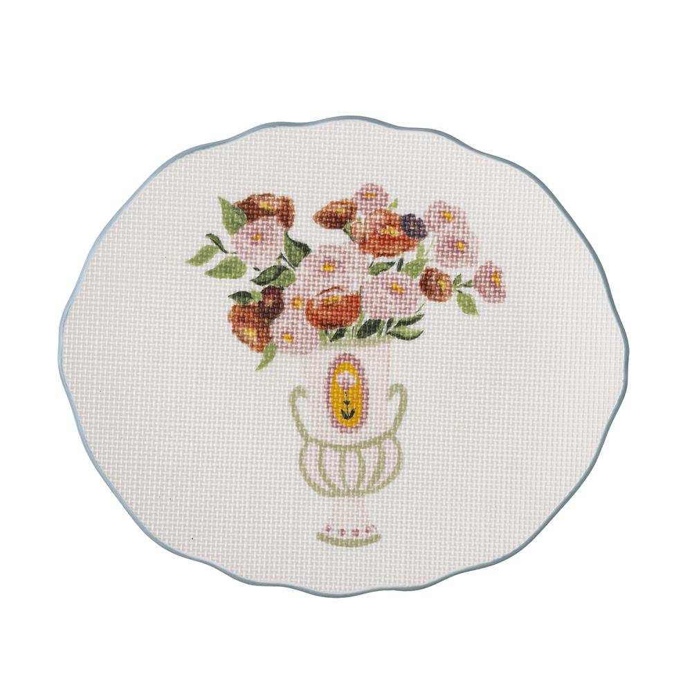 Bloomingville Dorothy Teller Bunt Steingut L20xH2xW17 cm – dekorativer Servierteller