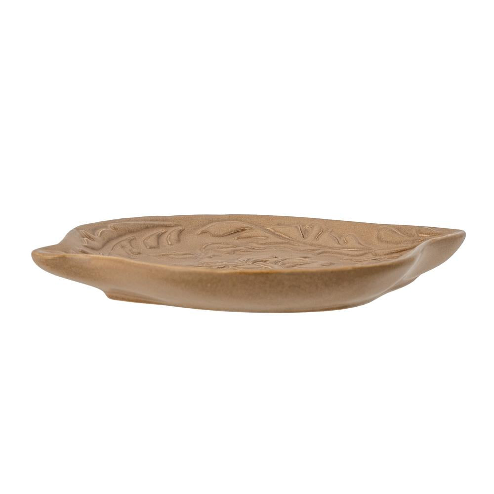 Bloomingville Lizz Schale braun L18 cm aus Steingut – dekorative Schale für Schlafzimmer & Bad