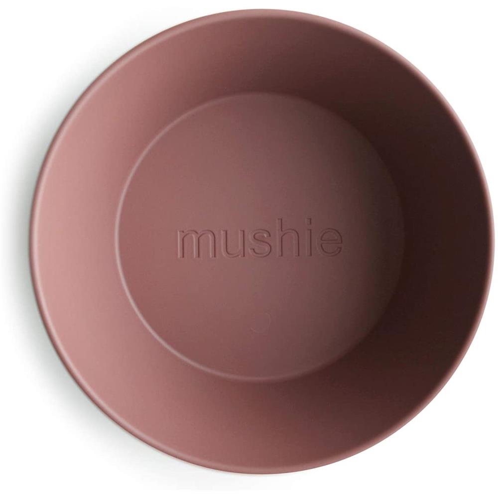 Mushie Kinderschüssel 2er Set, Woodchuck, rund, BPA-frei