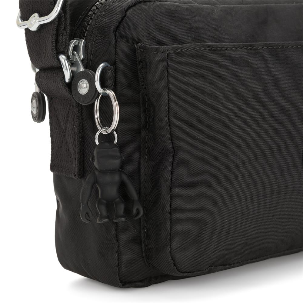 Kipling ABANU Medium Umhängetasche Black Noir 4 Liter Schulterriemen